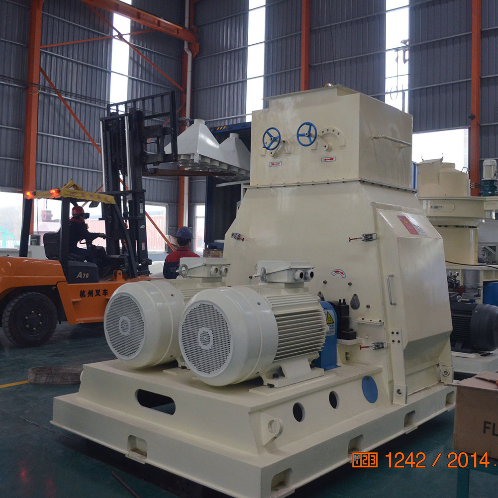 High Efficiency Double Rotor Wood Sawdust Producing Double Rotor Wood Crusher Machine Hammer Mill